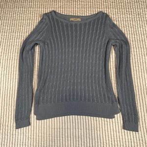 Ann Taylor Loft Womens M Thin Cable Knit Sweater 10% Silk 50% Cotton 40% Rayon